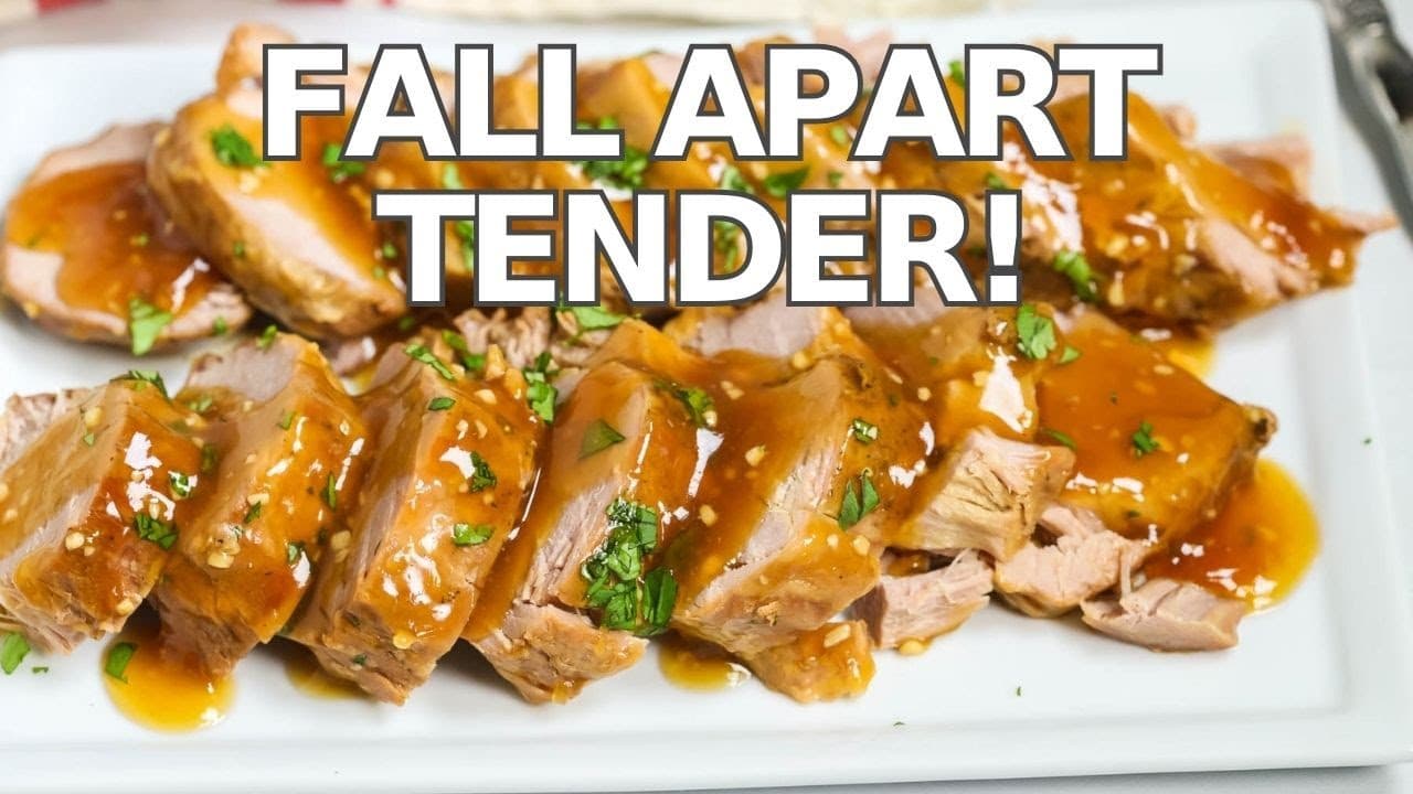 Video thumbnail: Easy Slow Cooker Recipe | Garlic Crock Pot Pork Tenderloin