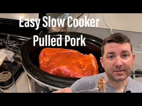 Video thumbnail: Easy Slow Cooker Pulled Pork