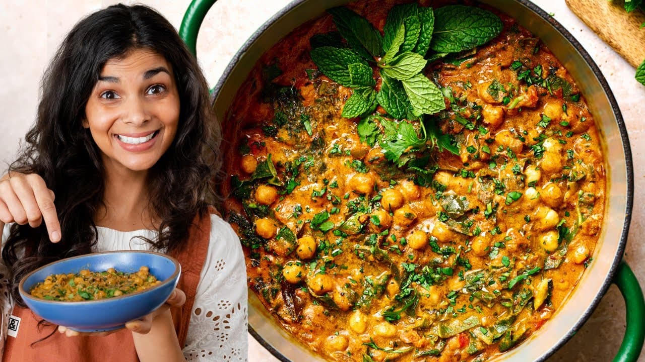 Video thumbnail: Chickpea Curry, an (almost) perfect one-pot meal