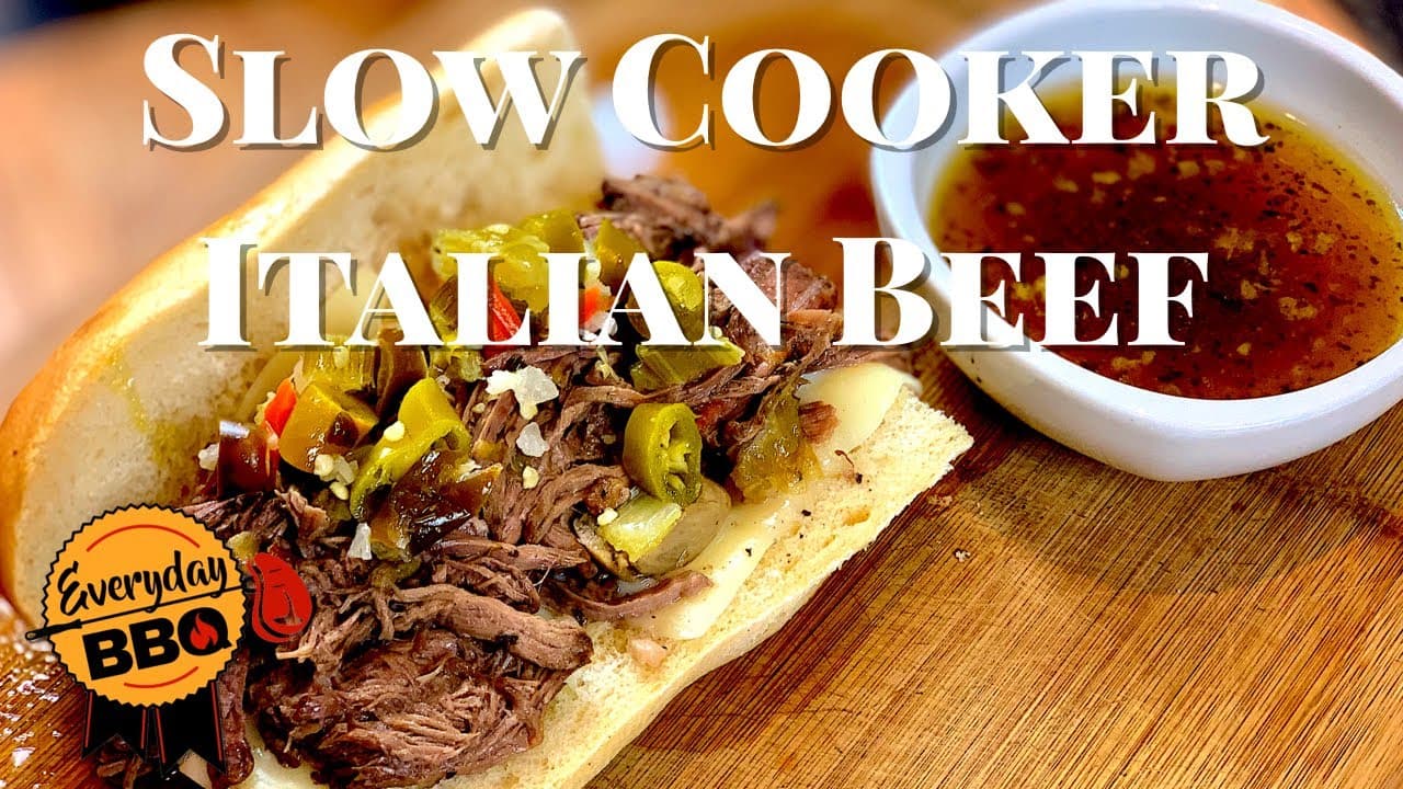 Video thumbnail: Italian Beef Sandwich Recipe | Slow Cooker | Best Homemade Italian Beef | Everyday BBQ