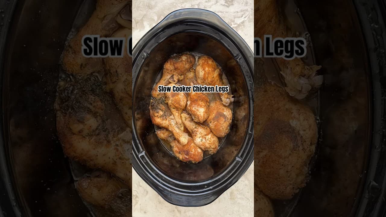 Slow Cooker Chicken Legs #slowcooker #crockpot #chickenlegpiece #easyrecipe