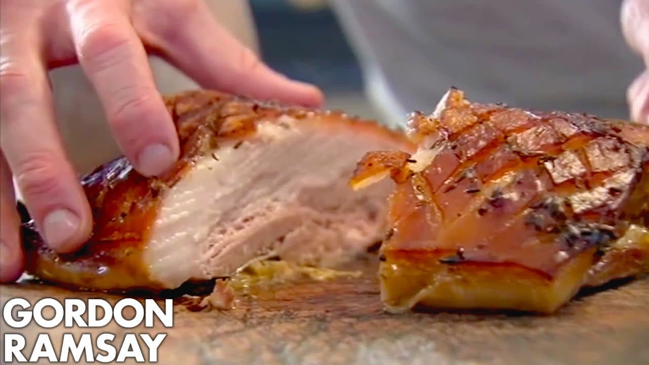 Video thumbnail: How To Make Slow Roasted Pork Belly | Gordon Ramsay