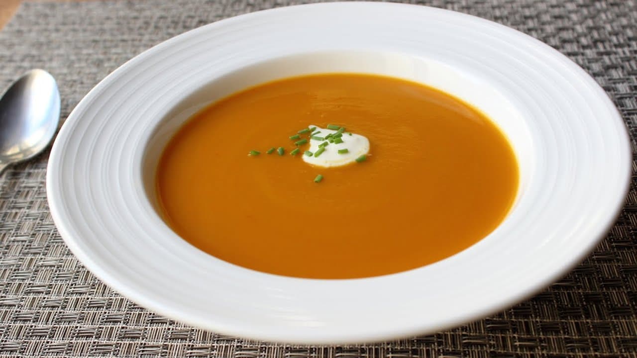 Video thumbnail: Roasted Butternut Squash Soup - Easy Butternut Squash Soup Recipe