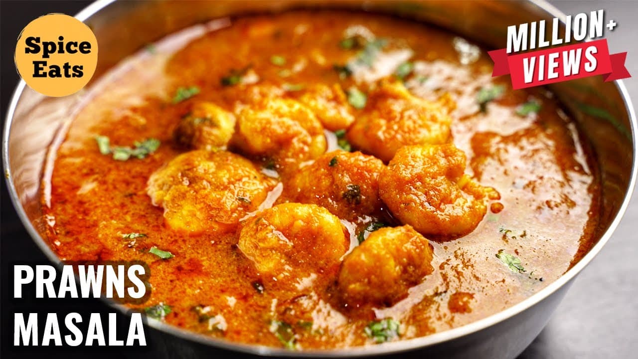 Video thumbnail: PRAWNS MASALA | PRAWNS MASALA CURRY | PRAWNS CURRY | SHRIMP CURRY
