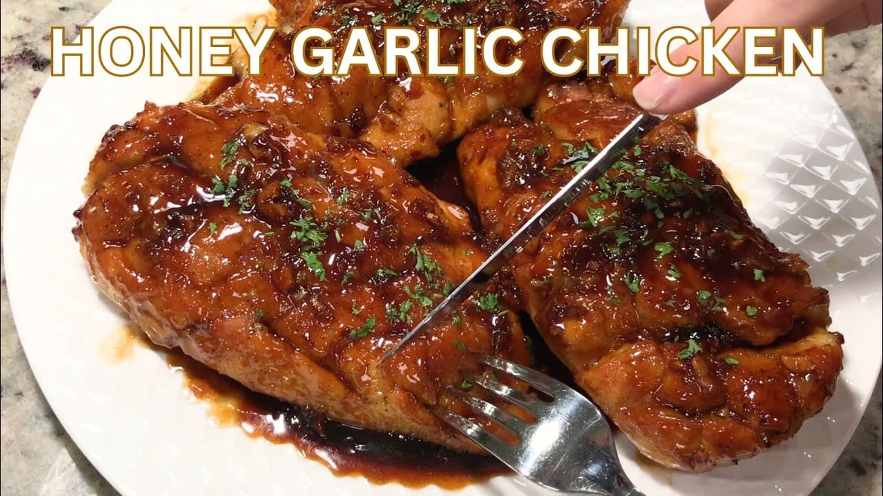 Video thumbnail: Honey Garlic Chicken Breast - The Best Chicken I Ever Had