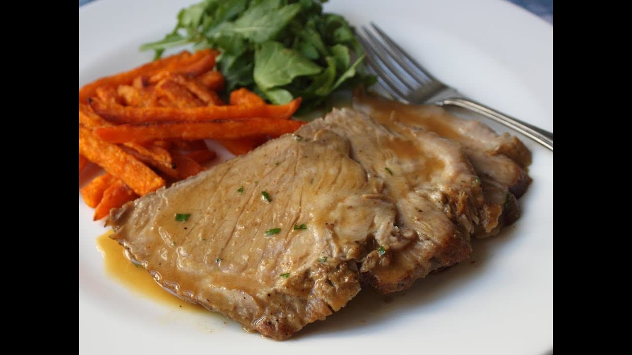 Video thumbnail: Slow Cooker Cider Braised Pork Roast Recipe