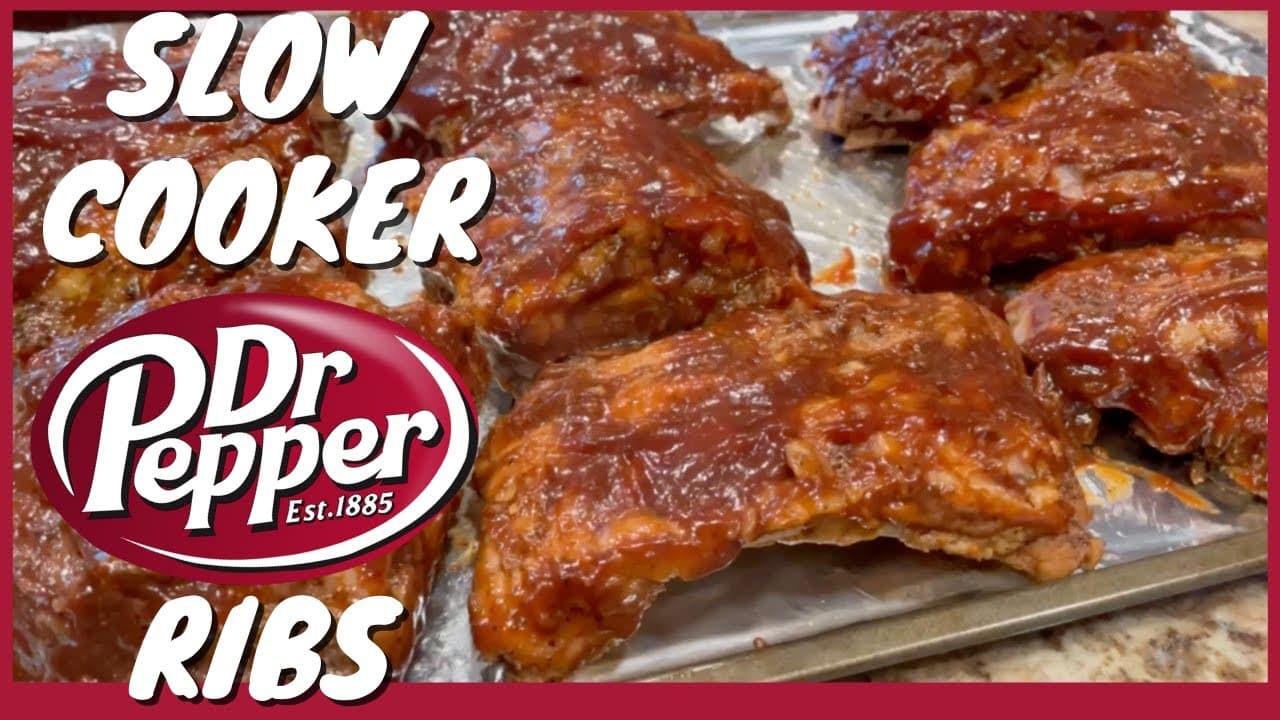 Video thumbnail: Slow Cooker Dr Pepper Ribs - Easy CROCKPOT Dr Pepper Ribs Recipe