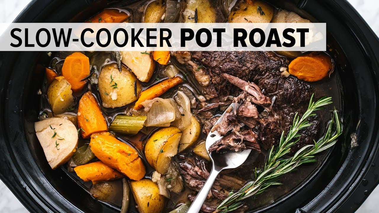 Video thumbnail: SLOW COOKER POT ROAST | an easy crock pot roast for dinner