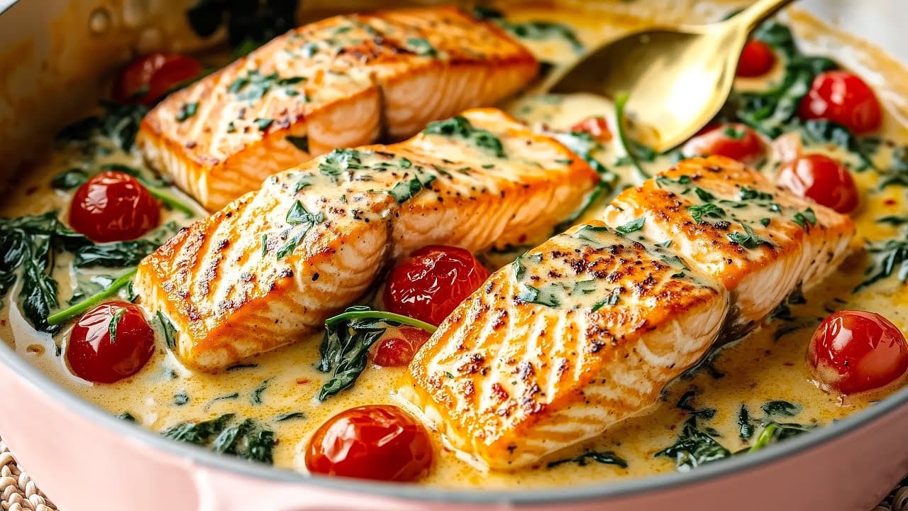 Video thumbnail: Healthy and SO DELICIOUS! A new way to cook salmon that you will love!