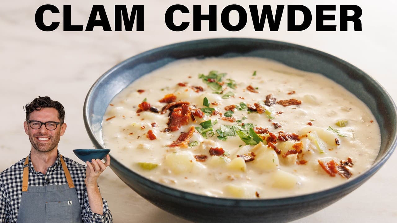 Video thumbnail: Creamy Clam Chowder Recipe