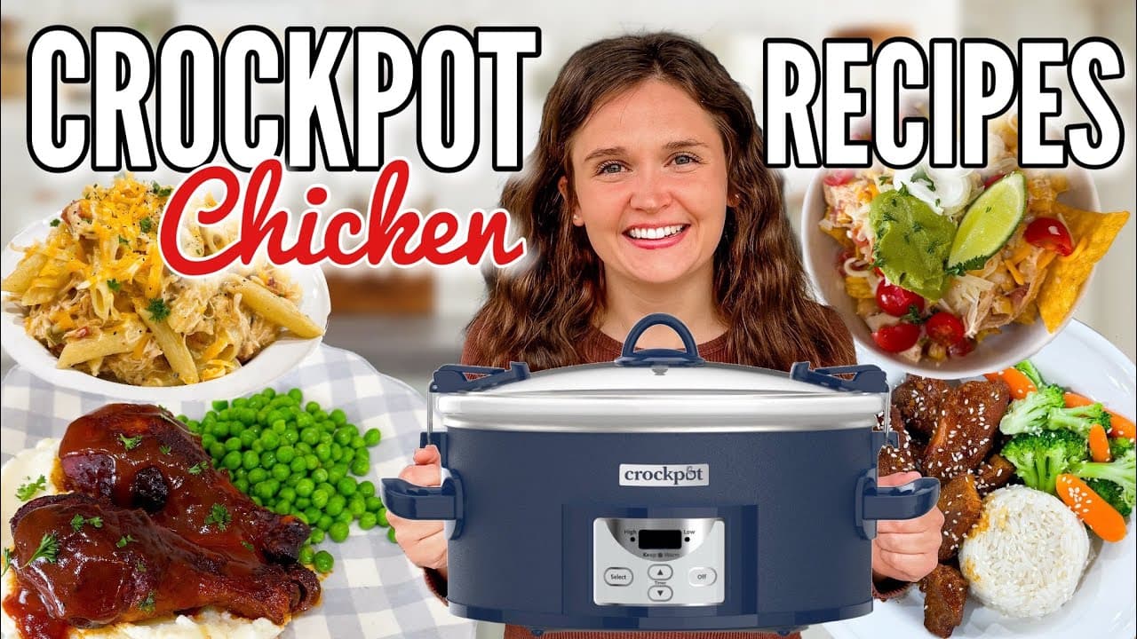 Video thumbnail: 6 Slow Cooker Chicken Recipes That Practically Cook Themselves! The Easiest Crockpot Dinners Ever!