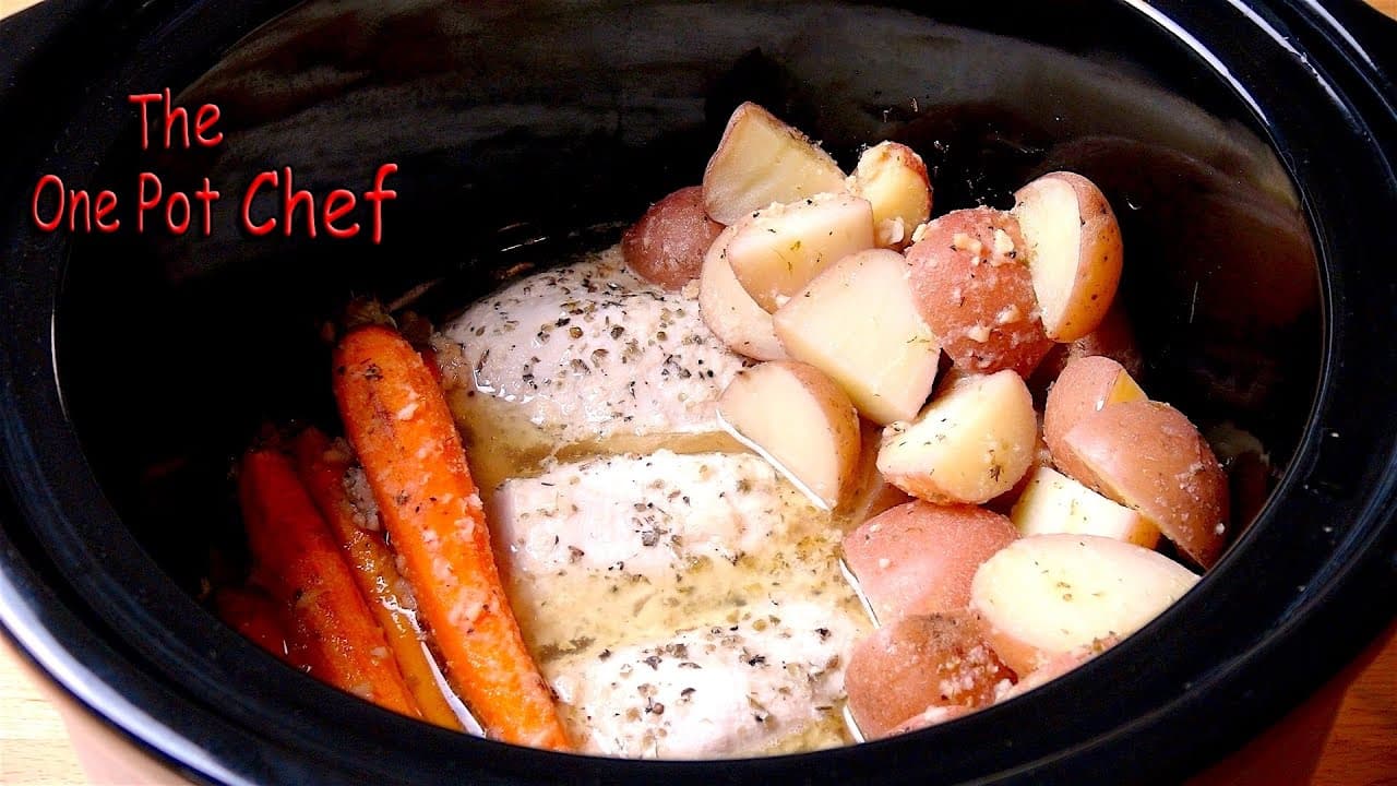 Video thumbnail: One Pot Slow Cooked Chicken Dinner | One Pot Chef