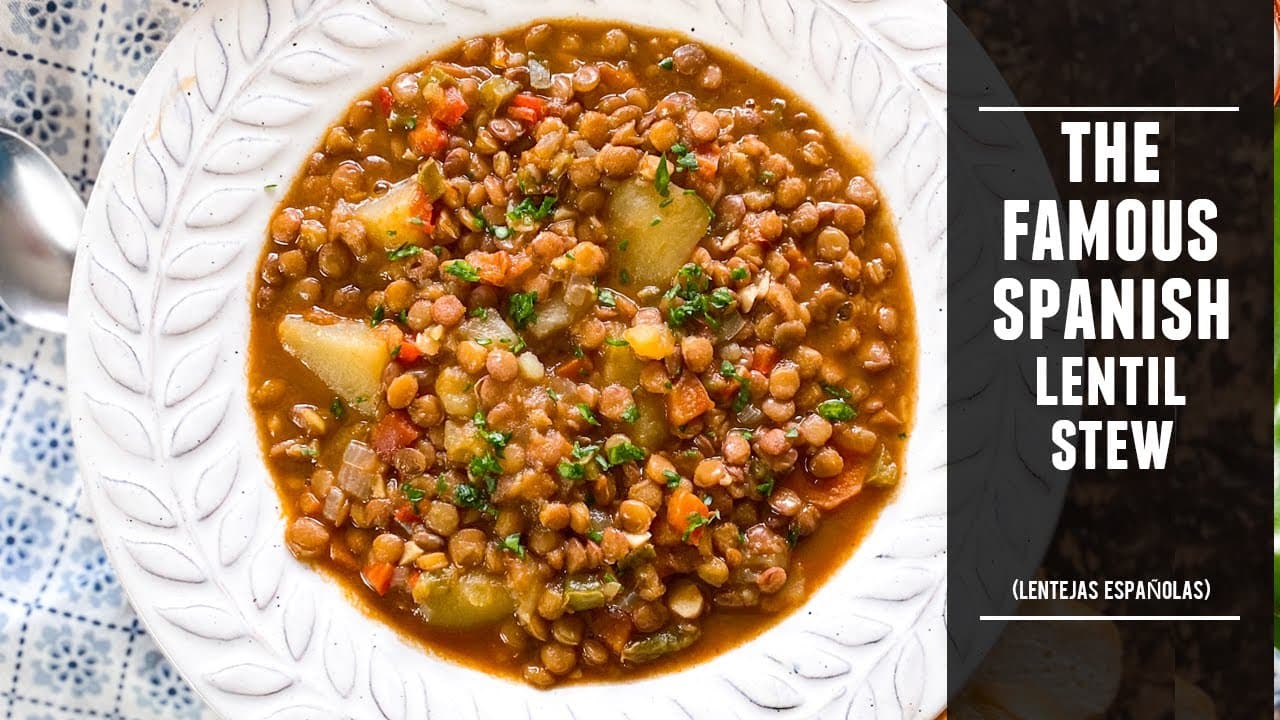 Video thumbnail: Classic Spanish Lentil Stew | One of Spain´s Most Iconic Dishes