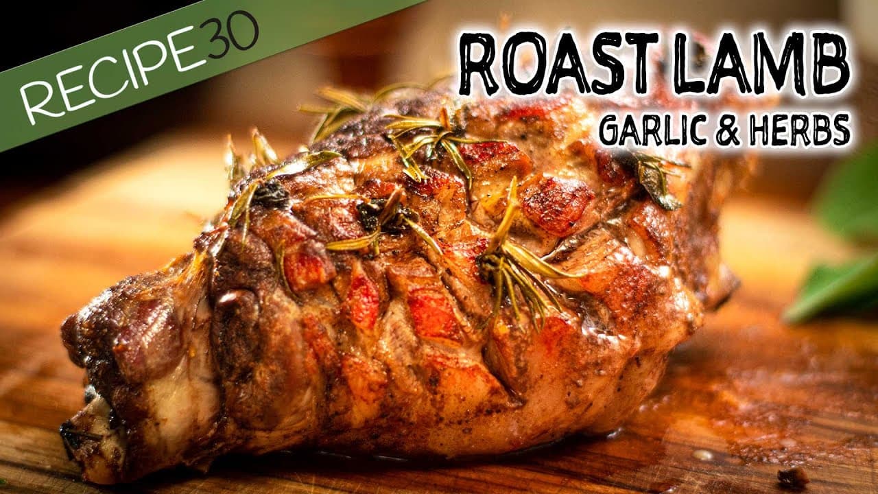 Video thumbnail: Garlic and Herb Roast Leg of Lamb, Slow Cooked