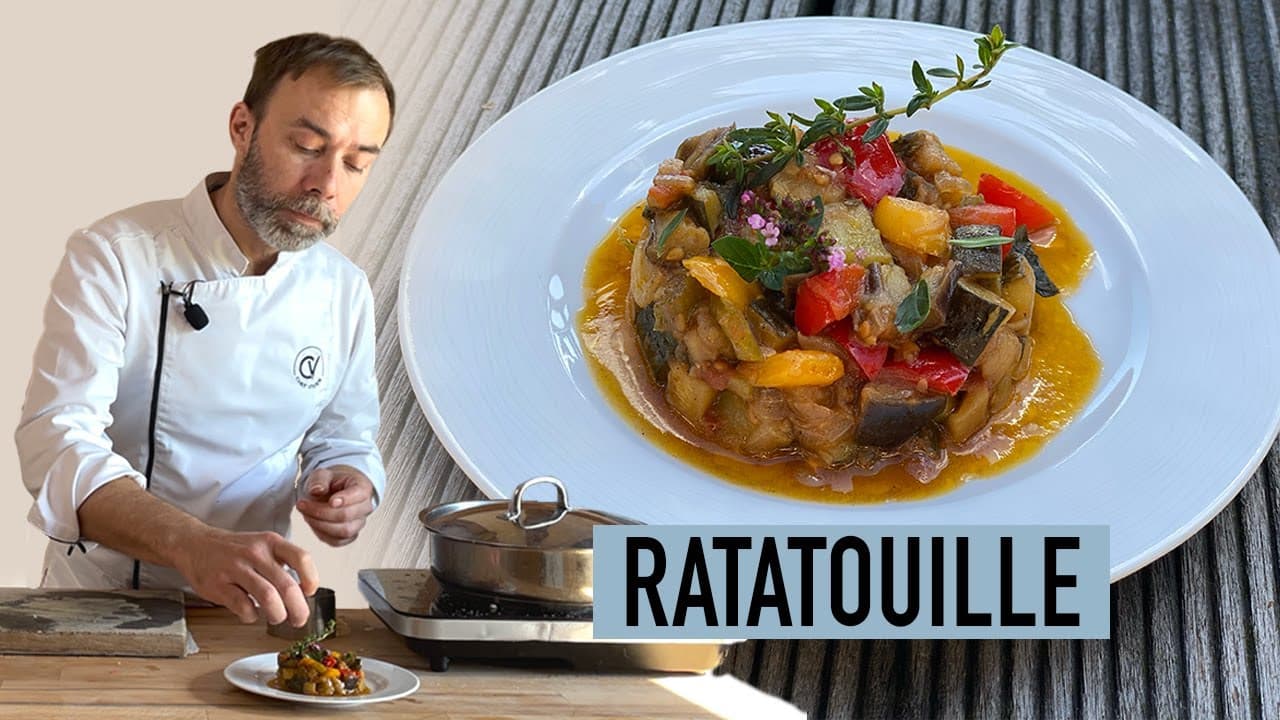 Video thumbnail: Traditional ratatouille recipe by chef Vivien
