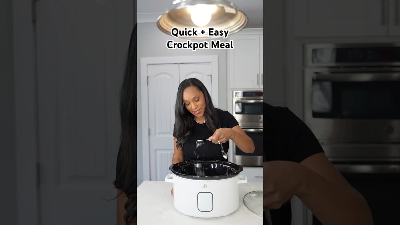 Video thumbnail: Easy crockpot meal idea that’s kid approved 😋#crockpotmeal