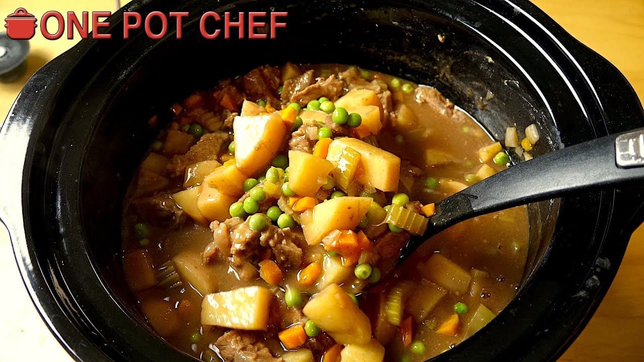 Video thumbnail: My Favourite Slow Cooker Beef Stew | One Pot Chef