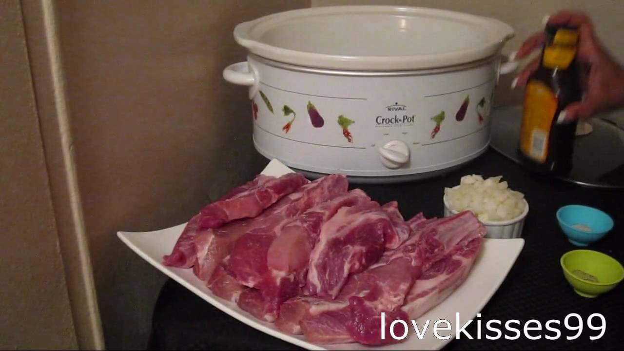 Video thumbnail: Easy Slow Cooker Pork Ribs Recipe..5 ingredients to Fabulous!!!!