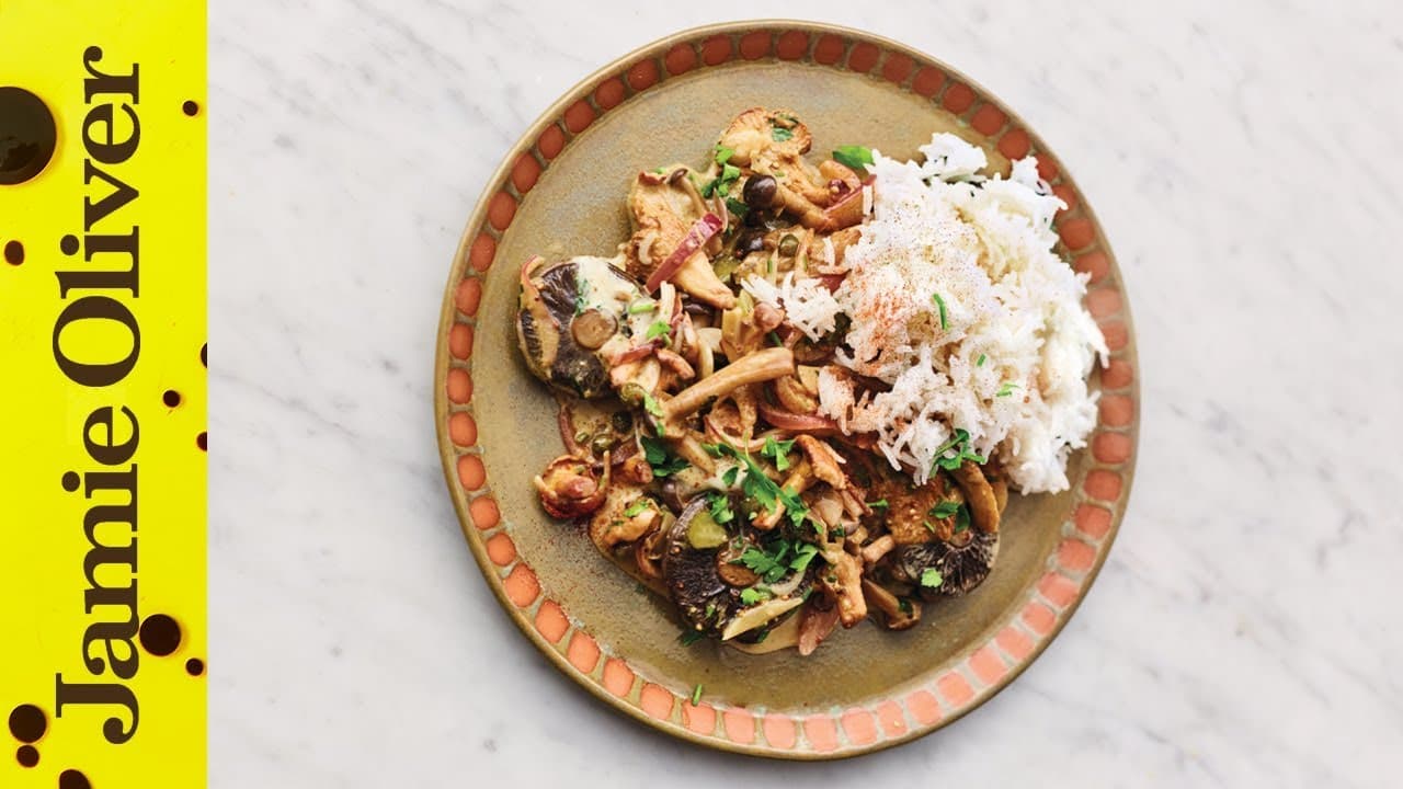Video thumbnail: How to Make Mushroom Stroganoff | Jamie Oliver | VEG